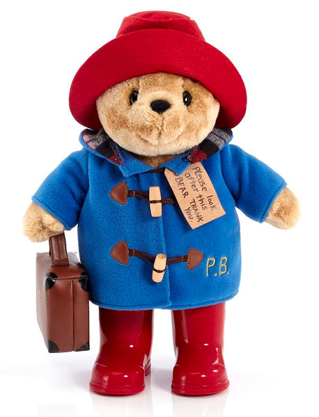Paddington Bear with suitcase and boots by Rainbow Designs 36cm