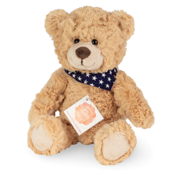 Teddy bear with star print scarf by Teddy Hermann - 23cm