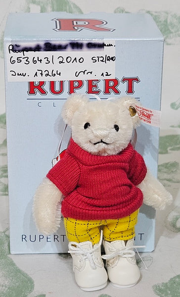 From The Steiff Archive: Rupert Bear Ornament - 10cm - Number 12