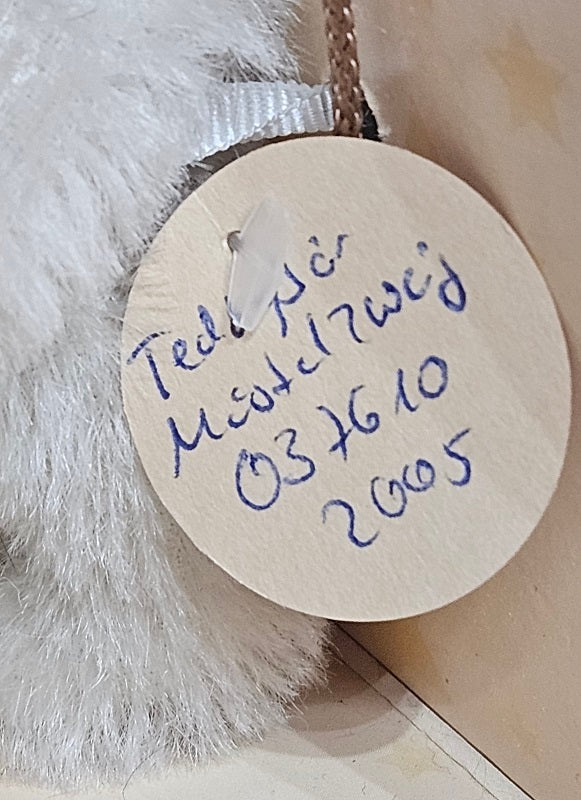 Steiff Teddybär Ornament mit Sternschnuppe 11 cm Mohair weiß 007248 Steiff Teddybär Ornament mit Sternschnuppe 11 cm Mohair weiß 007248