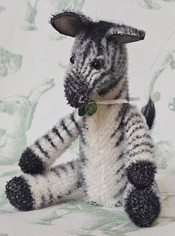 Zane Zebra by Lynne Farmer - 16cm
