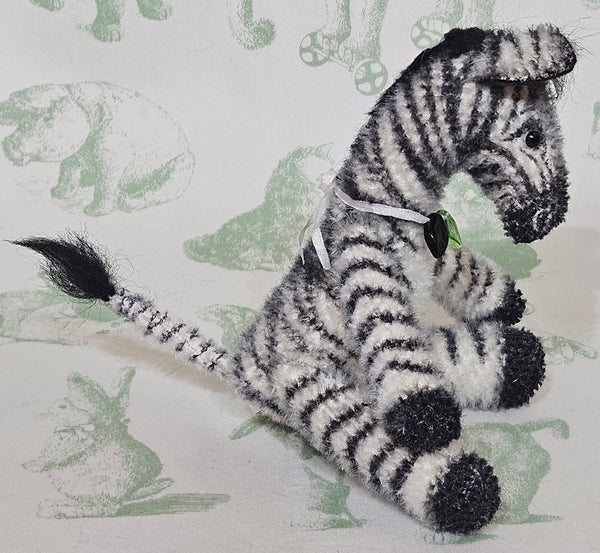 Zane Zebra by Lynne Farmer - 16cm