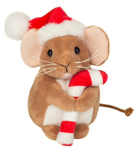 Christmas Mouse with Candy Cane by Teddy Hermann - 11cm