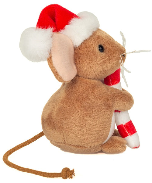 Christmas Mouse with Candy Cane by Teddy Hermann - 11cm