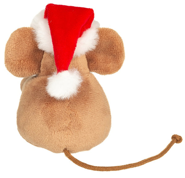 Christmas Mouse with Present by Teddy Hermann - 11cm