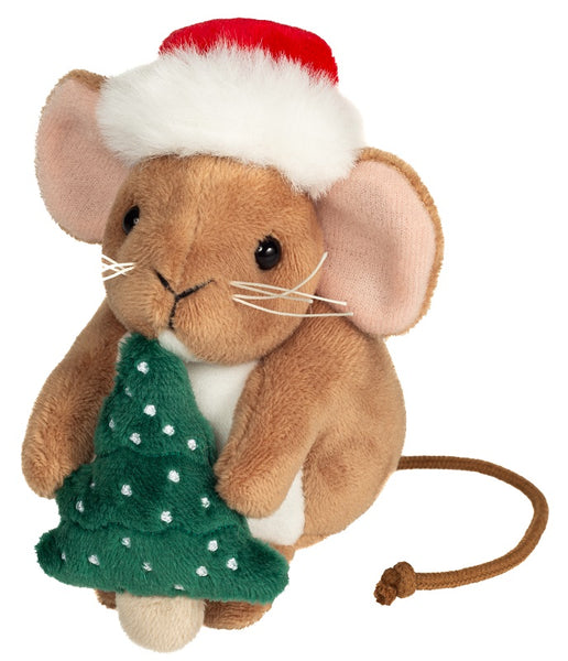 Christmas Mouse with Xmas Tree by Teddy Hermann - 11cm