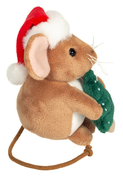 Christmas Mouse with Xmas Tree by Teddy Hermann - 11cm