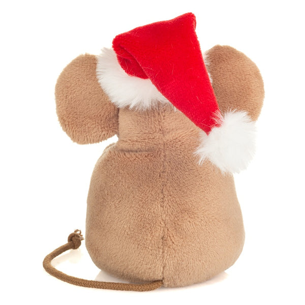 Christmas Mouse with Holly by Teddy Hermann - 11cm