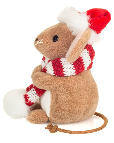 Christmas Mouse with Scarf by Teddy Hermann - 11cm