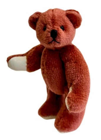 Miniature Teddy Bear by Teddy Hermann - 5.5cm, coral
