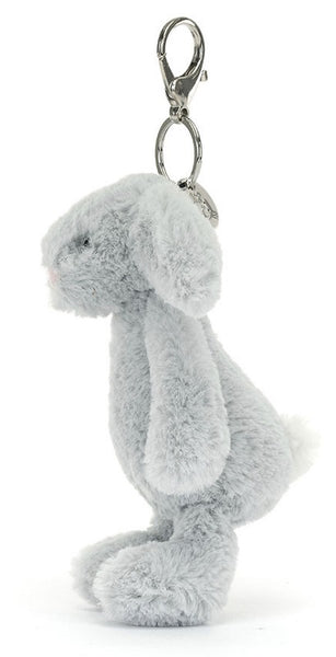 Bashful Silver Bunny Bag Charm by Jellycat