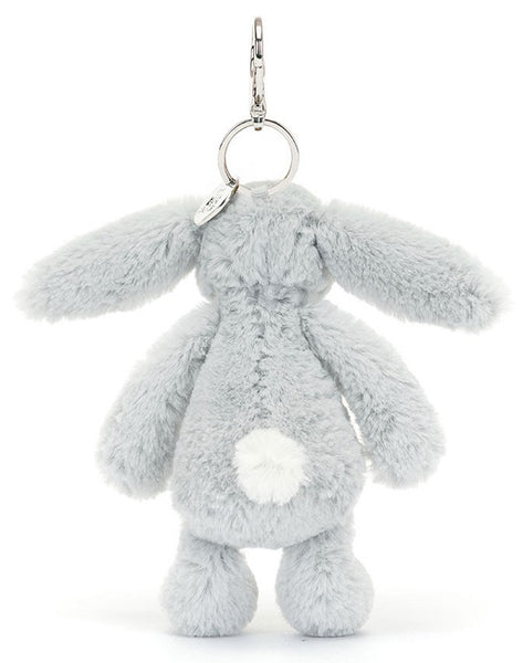 Bashful Silver Bunny Bag Charm by Jellycat