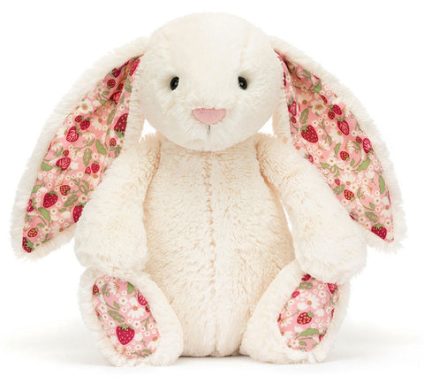 Blossom Cream 'Berry' Bunny by Jellycat