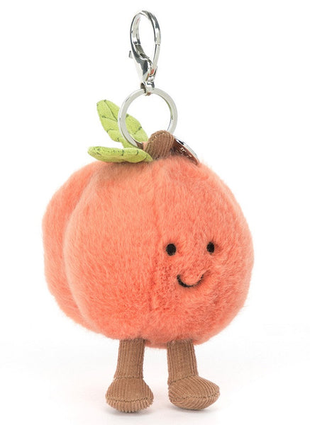 Amuseables Peach Bag Charm by Jellycat