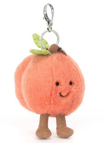 Amuseables Peach Bag Charm by Jellycat