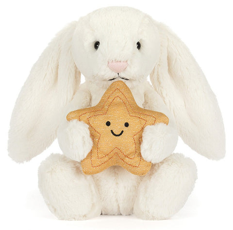 Bashful Cream Bunny With Star by Jellycat