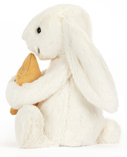 Bashful Cream Bunny With Star by Jellycat