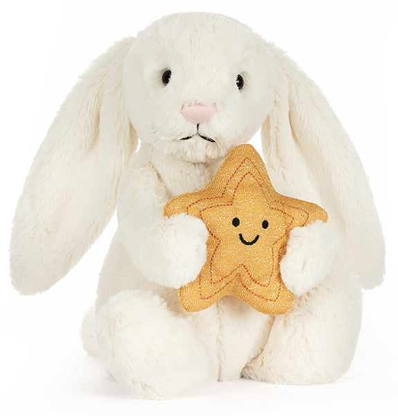 Bashful Cream Bunny With Star by Jellycat