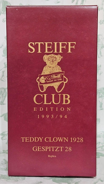 1993 Steiff Club Teddy Bear  -  1928 Clown Teddy Bear Replica - 30cm