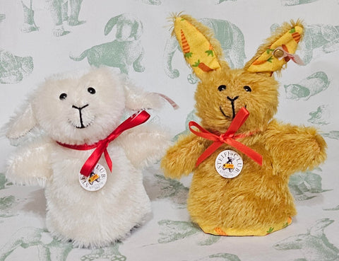 Rabbit & Lamb Egg Cosy Set by Steiff - 12cm