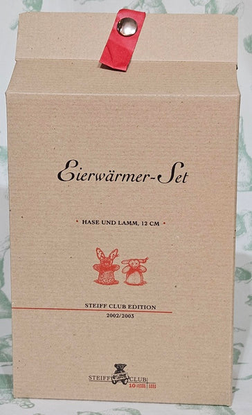 Rabbit & Lamb Egg Cosy Set by Steiff - 12cm