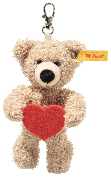 Fynn Teddy Bear With Heart Keyring by Steiff - 12cm