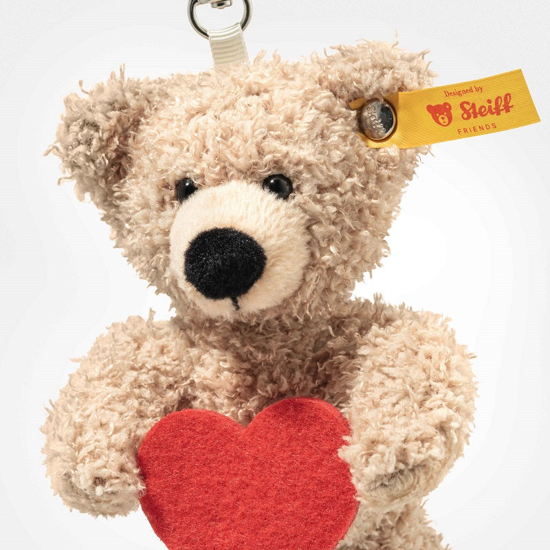 Fynn Teddy Bear With Heart Keyring by Steiff 12cm