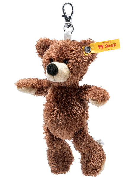 Chocolate Brown Fynn Teddy Bear Keyring by Steiff - 12cm