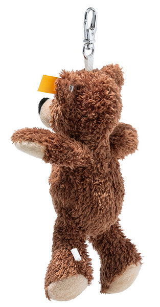 Chocolate Brown Fynn Teddy Bear Keyring by Steiff - 12cm
