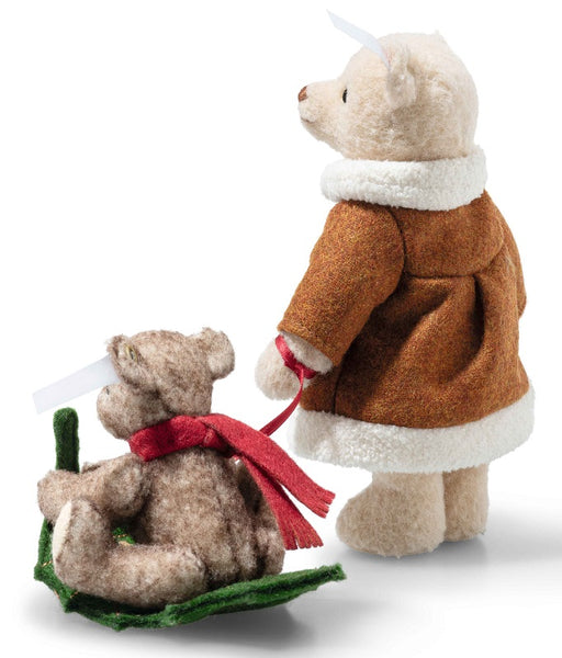 Mama Bear with Child on Holly Express by Steiff - 23cm & 12cm