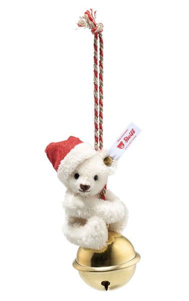 Teddy Bear on Bell Ornament by Steiff - 10cm