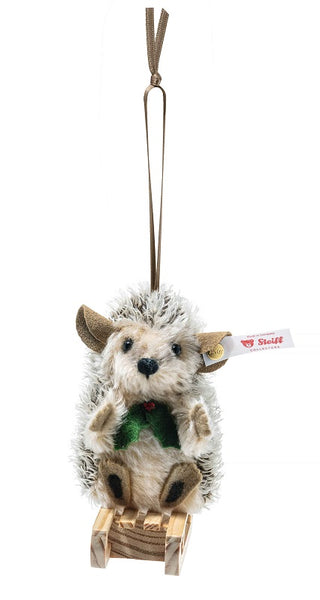 Sledding Hedgehog Ornament by Steiff - 9cm