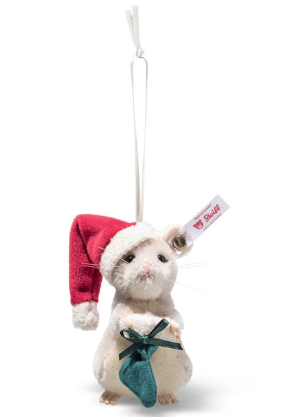 ADVANCE ORDER - Christmas Mouse Ornament by Steiff - 8cm