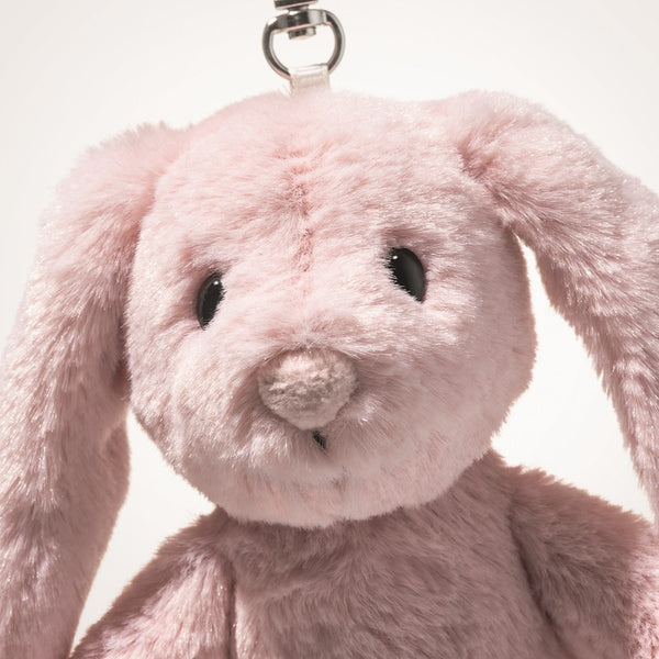 Hoppie Bunny Keyring by Steiff - 16cm, blush pink