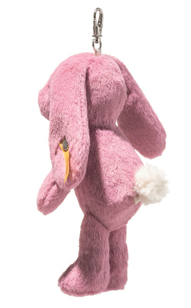 Hoppie Bunny Keyring by Steiff - 16cm, tulip pink
