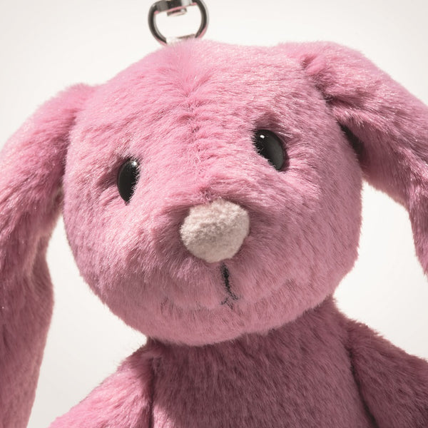 Hoppie Bunny Keyring by Steiff - 16cm, tulip pink