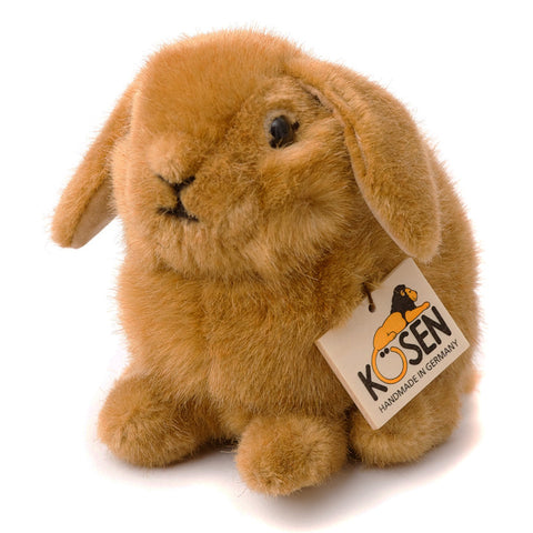 Young Dwarf Lop Rabbit by Kosen - 18cm, rust