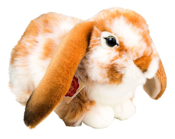 Lop Eared Brown and White Rabbit by Teddy Hermann - 30cm