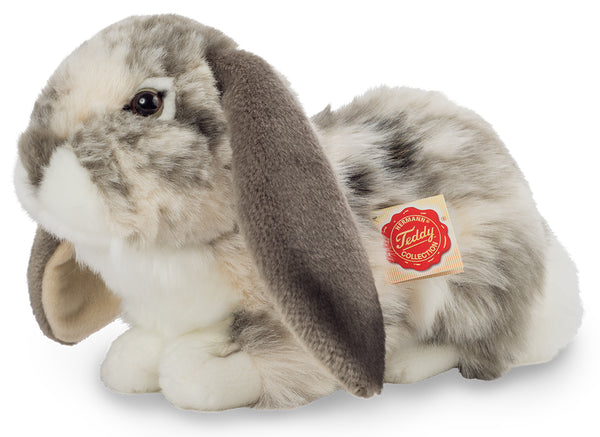 Lop Eared Grey and White Rabbit by Teddy Hermann - 30cm