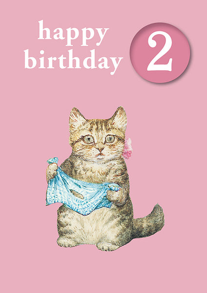 Beatrix Potter greeting card with pin badge by Hype