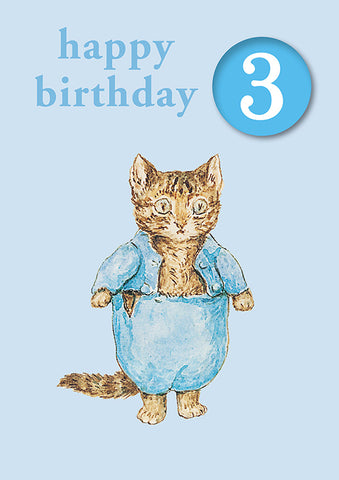 Beatrix Potter greeting card with pin badge by Hype