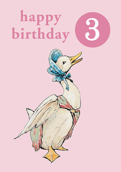 Beatrix Potter greeting card with pin badge by Hype