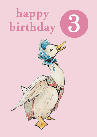 Beatrix Potter greeting card with pin badge by Hype