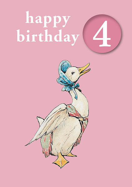 Beatrix Potter greeting card with pin badge by Hype