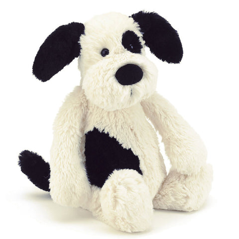 Bashful Black and Cream Puppy by Jellycat