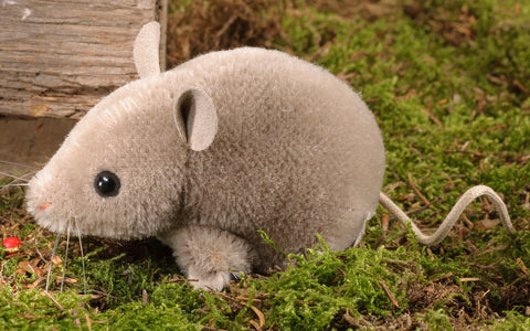 Mouse by Kosen - 10cm - grey mohair
