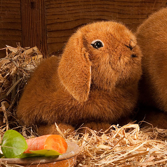 Young Dwarf Lop Rabbit by Kosen - 18cm, rust