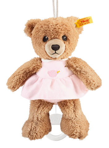 Sleep Well Teddy Bear with Music Box by Steiff - Pink  - 20cm